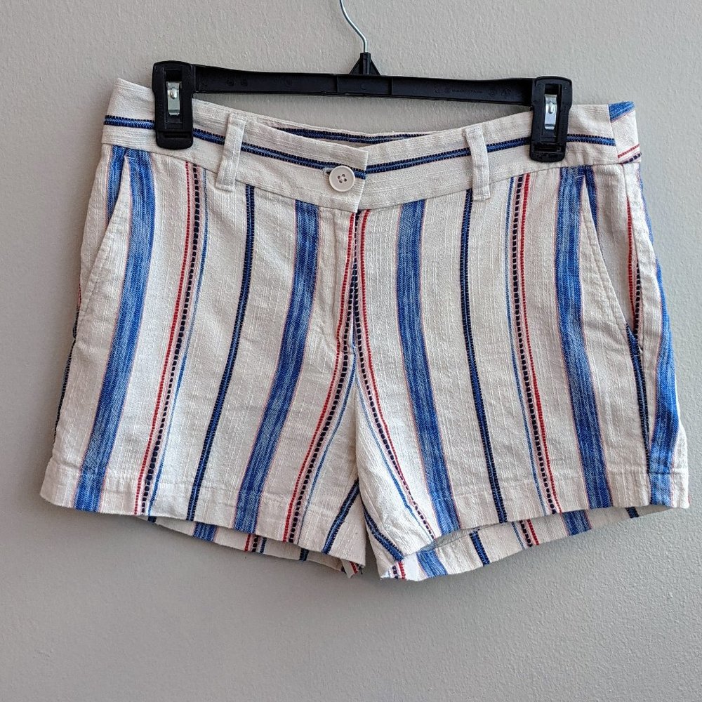 LOFT 100% Cotton Stripped Short with 4" Inseam - Size 4